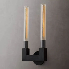 Cannele Glass Double Wall Sconce