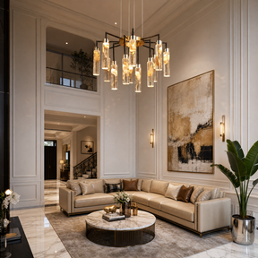 Phoenix Tree Modern Sculptural Ring Chandelier