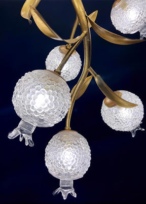 Pomegranate Brass Branch Chandelier