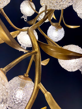 Pomegranate Brass Branch Chandelier