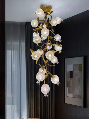 Pomegranate Brass Branch Chandelier