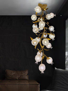 Pomegranate Brass Branch Chandelier