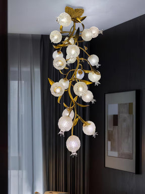 Pomegranate Brass Branch Chandelier
