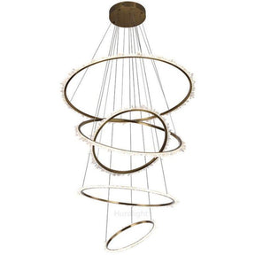 Primary Crystal Cluster Multi Rings Chandelier - Merlin Lamps