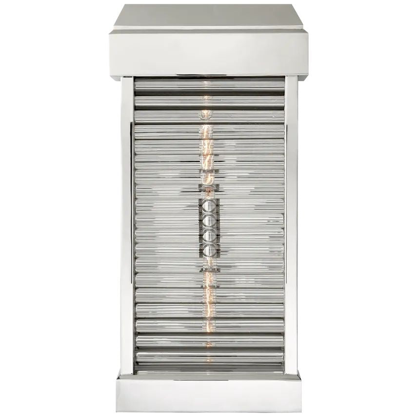Rega Large Curved Glass Louver Wall Sconce Outdoor