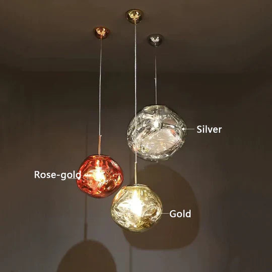 Modern Rock Glass Special Shape Pendant Lighting