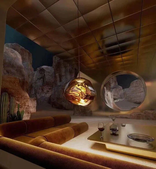 Modern Rock Glass Special Shape Pendant Lighting