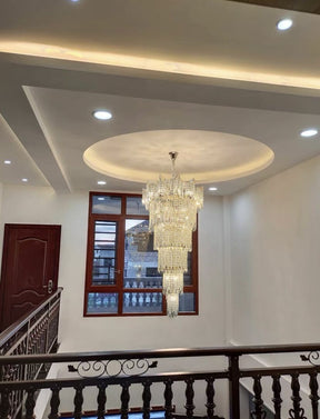 Extra Large Luxury Multi-tiered Crystal Chandelier for Foyer/Staircase