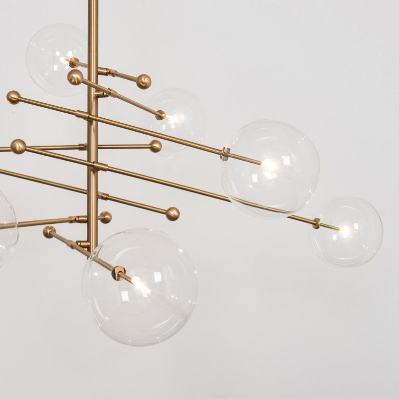 RD15 8-Light Modern Brass Chandelier - Schwung