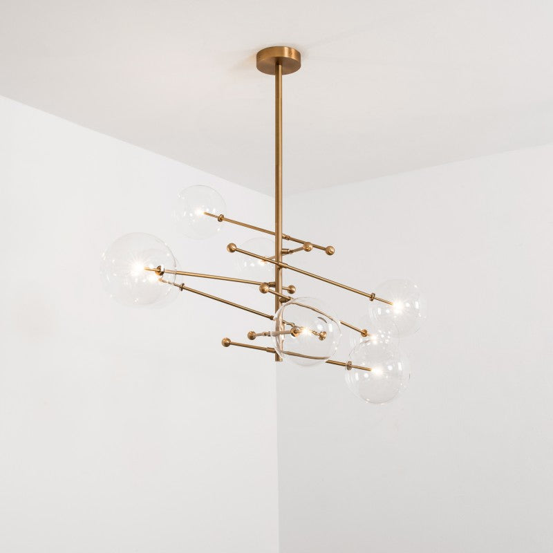 RD15 8-Light Modern Brass Chandelier - Schwung