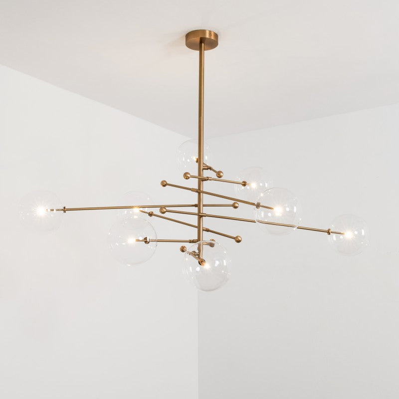 RD15 8-Light Modern Brass Chandelier - Schwung