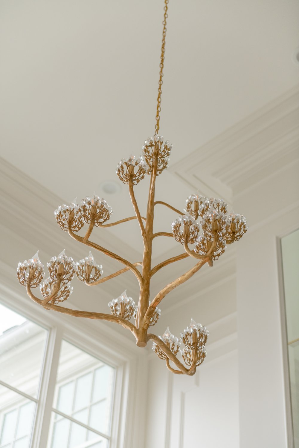 Luxury Branch Flower Chandelier in Gold for Living Room Staircase and Bedroom Lighting - Yovalighting