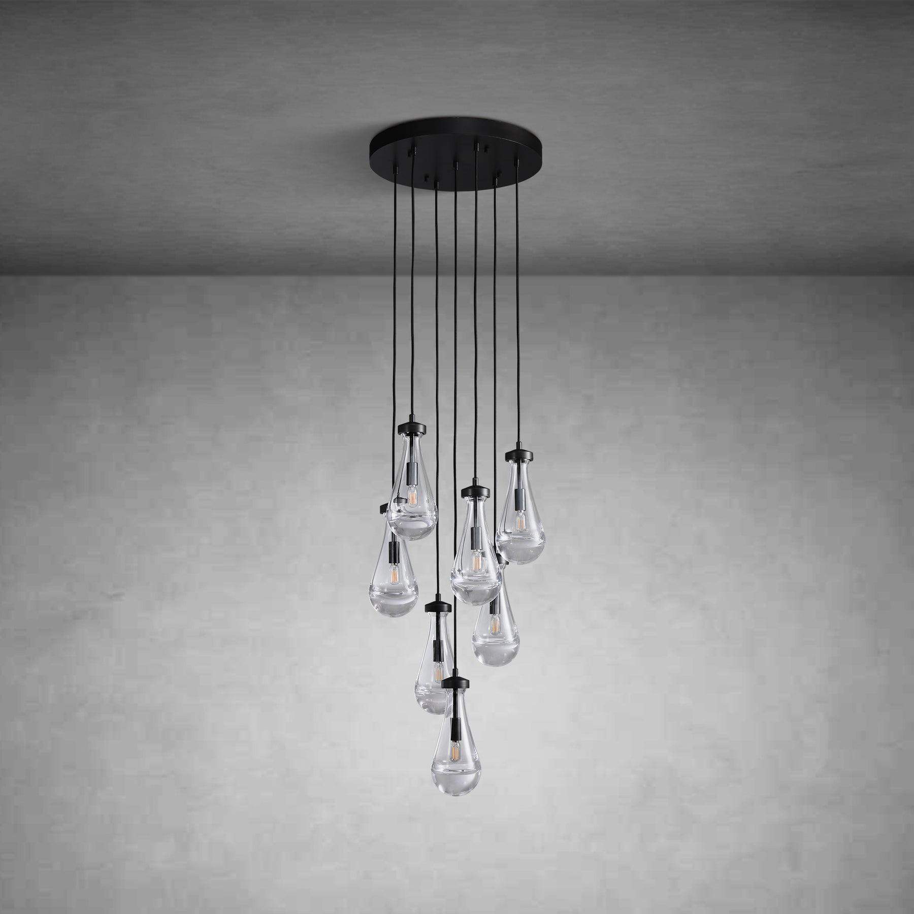 Raindrop Round Chandelier Modern Luxury Glass Chandelier For Living Room Dining Room