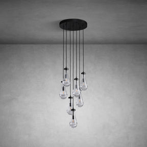 Raindrop Round Chandelier Modern Luxury Glass Chandelier For Living Room Dining Room