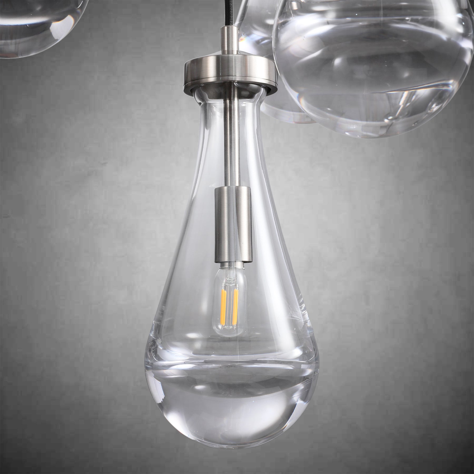 Raindrop Round Chandelier Modern Luxury Glass Chandelier For Living Room Dining Room