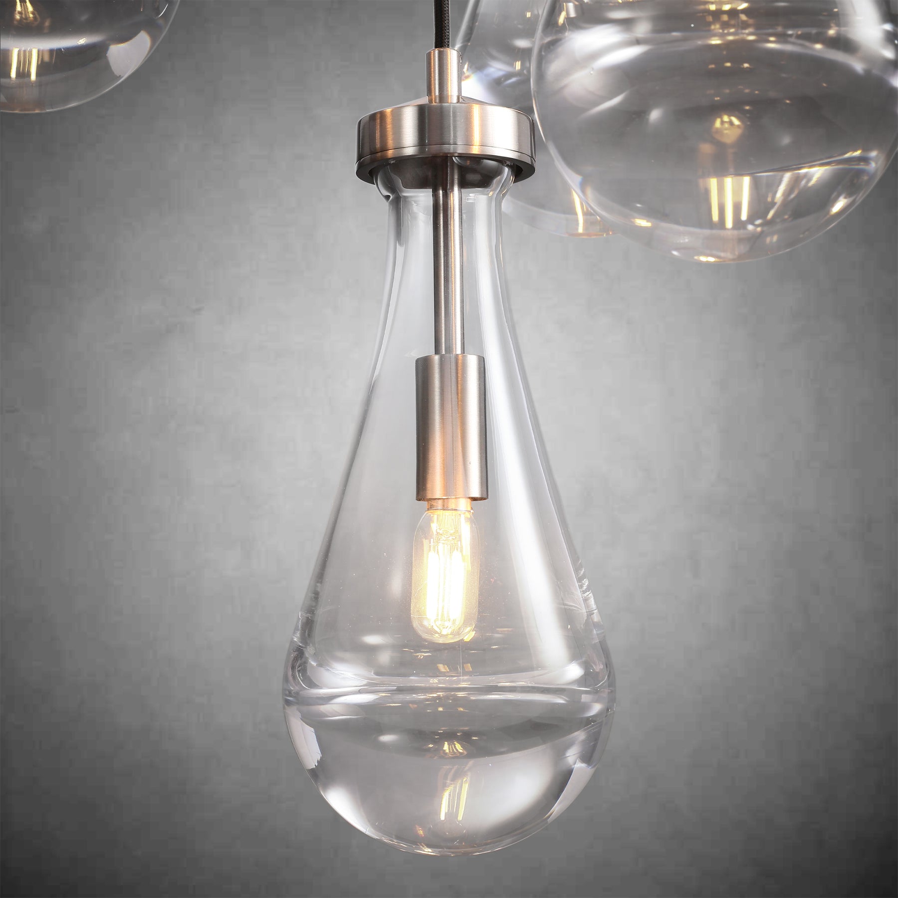 Raindrop Round Chandelier Modern Luxury Glass Chandelier For Living Room Dining Room