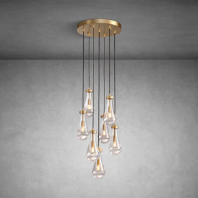 Raindrop Round Chandelier Modern Luxury Glass Chandelier For Living Room Dining Room