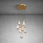 Raindrop Round Chandelier Modern Luxury Glass Chandelier For Living Room Dining Room