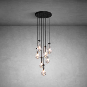 Raindrop Round Chandelier Modern Luxury Glass Chandelier For Living Room Dining Room