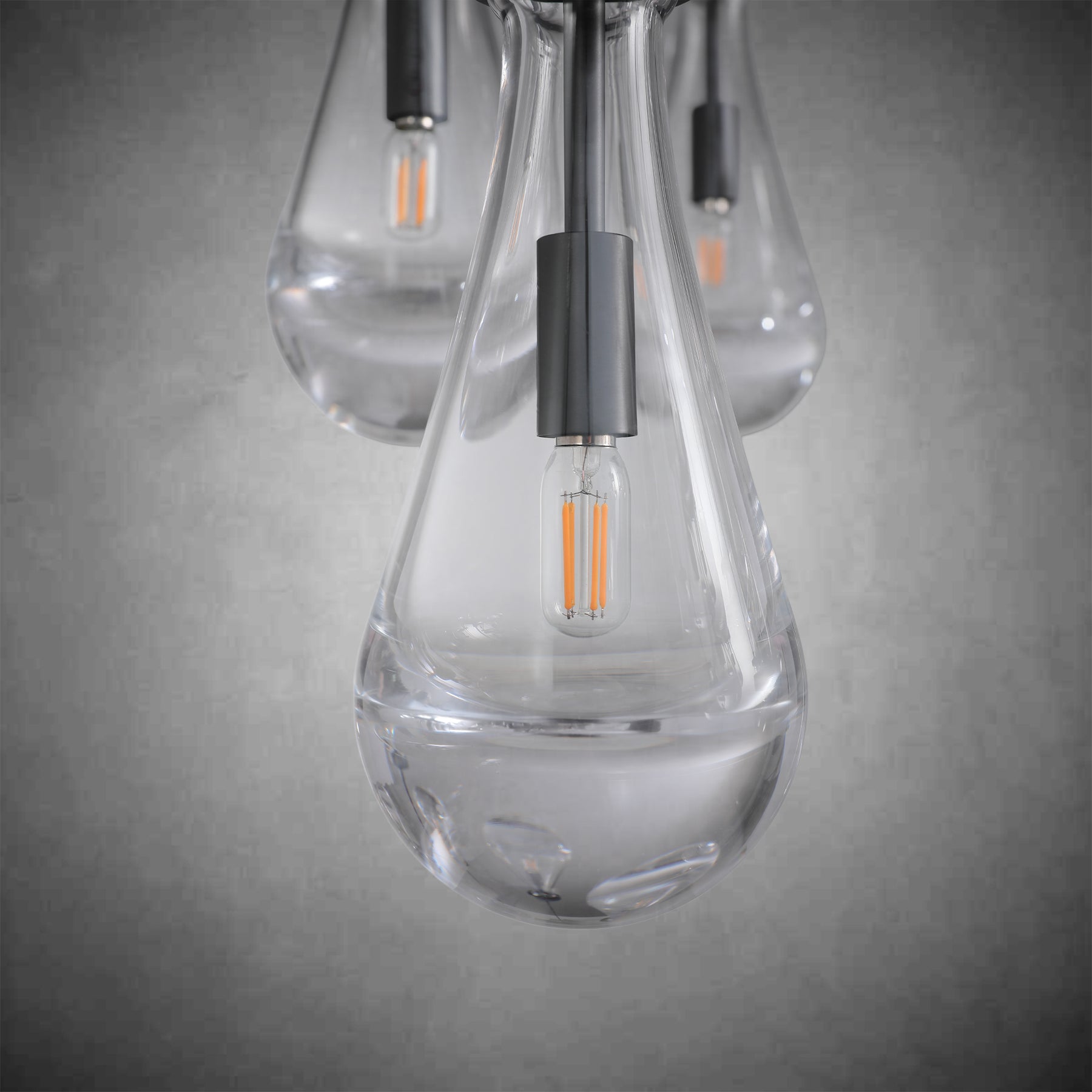 Raindrop Round Chandelier Modern Luxury Glass Chandelier For Living Room Dining Room