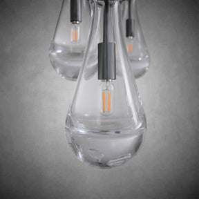 Raindrop Round Chandelier Modern Luxury Glass Chandelier For Living Room Dining Room