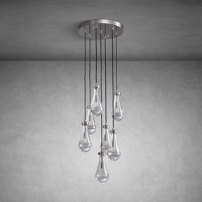 Raindrop Round Chandelier Modern Luxury Glass Chandelier For Living Room Dining Room