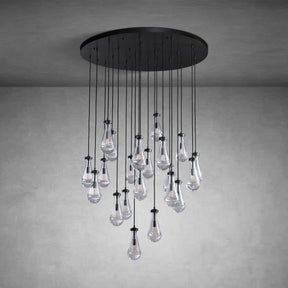 Raindrop Round Chandelier Modern Luxury Glass Chandelier For Living Room Dining Room