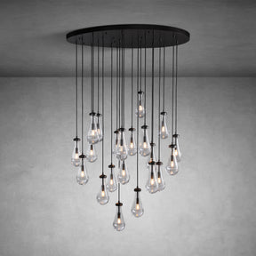 Raindrop Round Chandelier Modern Luxury Glass Chandelier For Living Room Dining Room