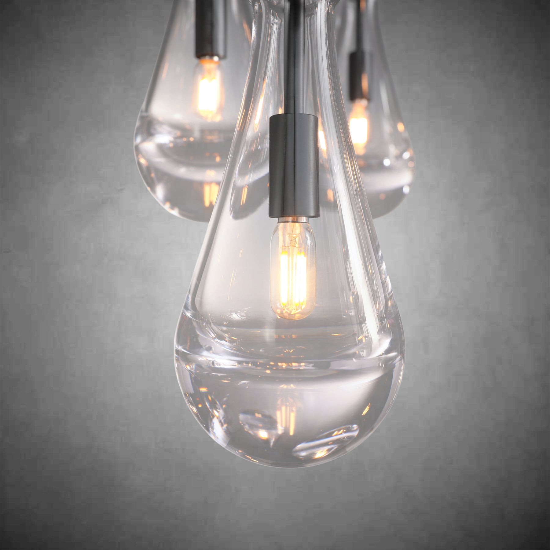 Raindrop Round Chandelier Modern Luxury Glass Chandelier For Living Room Dining Room