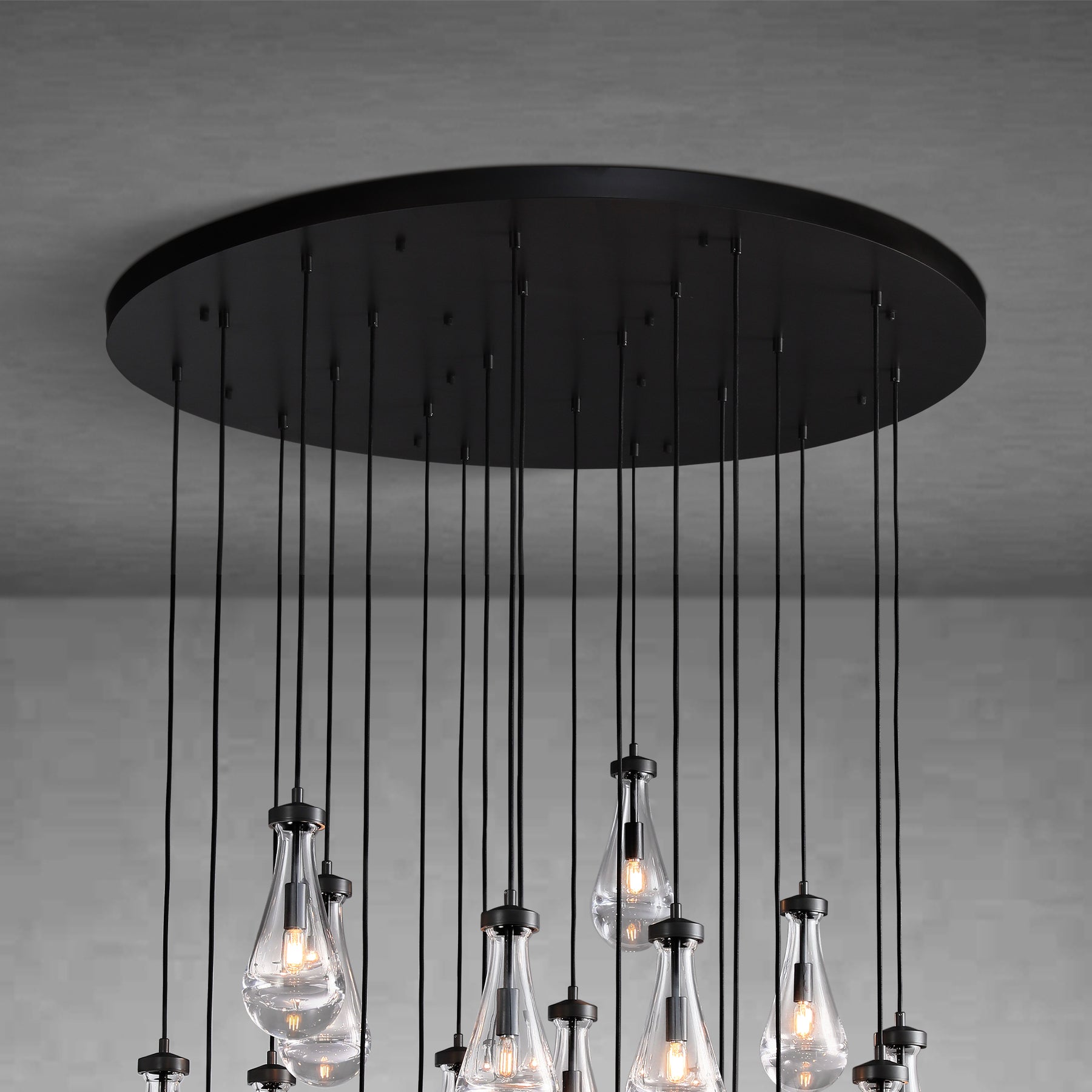 Raindrop Round Chandelier Modern Luxury Glass Chandelier For Living Room Dining Room