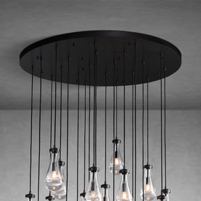 Raindrop Round Chandelier Modern Luxury Glass Chandelier For Living Room Dining Room