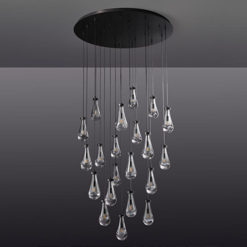 High-End Modern Raindrop Round Chandelier Series