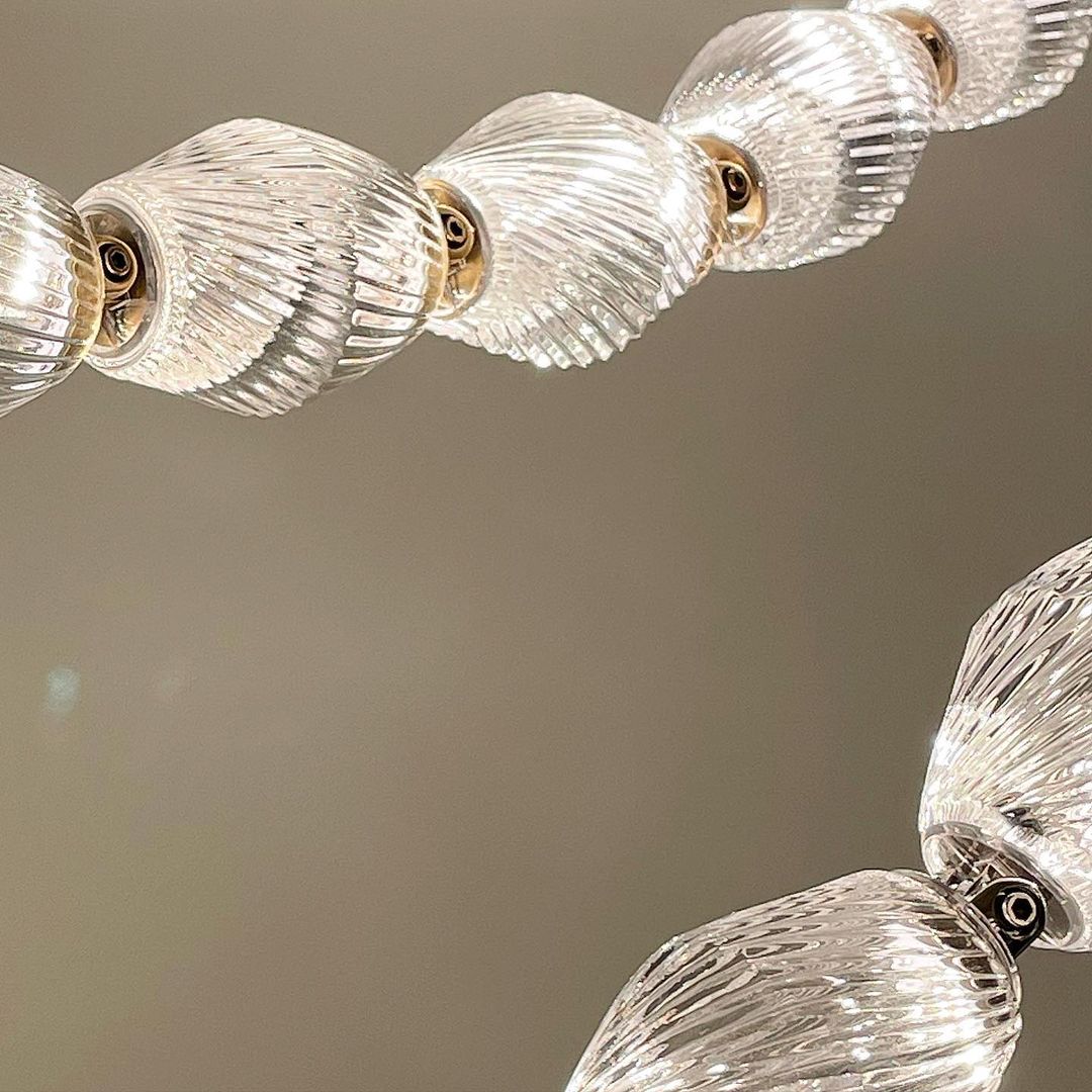 Creative Glass Pearl Necklace Pendnat Chandelier for Living/Dining Room/Staircase