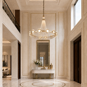 Rococo Dream Modern Sculptural Ring Chandelier