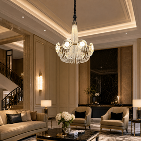 Rococo Dream Modern Sculptural Ring Chandelier