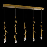 Modern Luxury Floating Branches Floral Crystal Chandelier with Rectangular Canopy for High-ceiling - Merlin Lamps