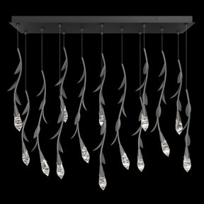 Modern Luxury Floating Branches Floral Crystal Chandelier with Rectangular Canopy for High-ceiling - Merlin Lamps