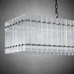 Lux Marcus Modern Rectangular Chandelier For Dining Room Kitchen