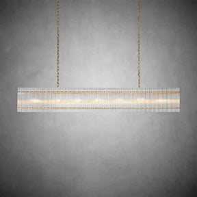 Lux Marcus Modern Rectangular Chandelier For Dining Room Kitchen