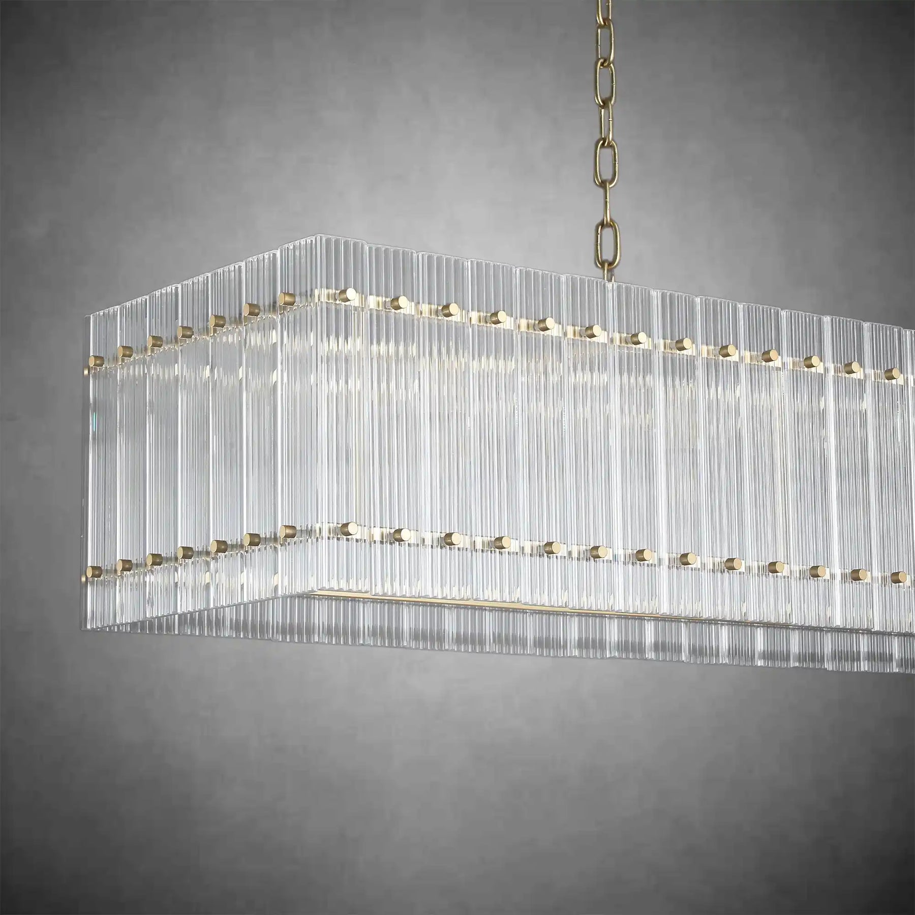 Lux Marcus Modern Rectangular Chandelier For Dining Room Kitchen