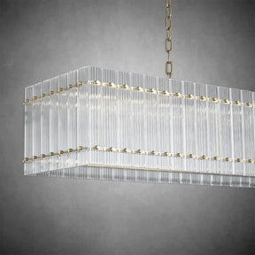 Lux Marcus Modern Rectangular Chandelier For Dining Room Kitchen