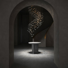 Galaxy Tidal Art Glass Crystal Spiral Chandelier