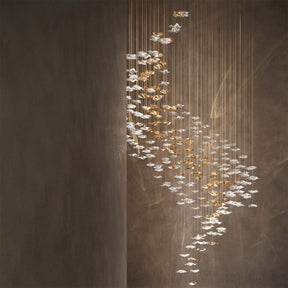 Galaxy Tidal Art Glass Crystal Spiral Chandelier