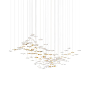 Galaxy Tidal Art Glass Crystal Spiral Chandelier