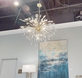 Reveille Crystal Constellation Seven-Light Pendant Chandelier - Merlin Lamps