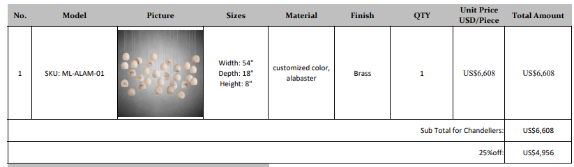 Customized Arica Rectangular Chandelier