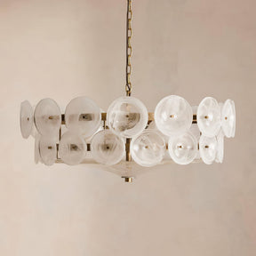 Solaris Amber Glass Disc Chandelier