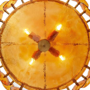 Solaris Amber Glass Disc Chandelier