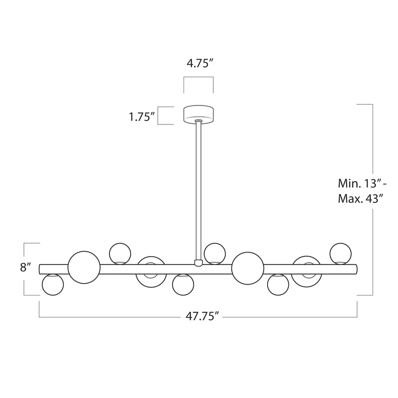 Kaelith Alabaster Styx Chandelier 47''