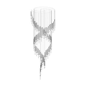 Galaxy Symphony Orchestra Meteor Shower Crystal Spiral Chandelier